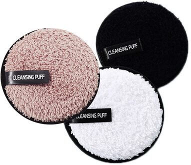 Schudden Hetzelfde Lui Schoon Water Make Make Puff Make Tool Doek Pads Remover Handdoek Gezicht Reiniging Make-Up zwart
