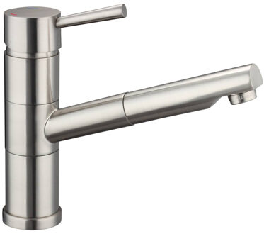 SCHÜTTE Eenknopsmengkraan UNICORN roestvrij staalkleurig Zilver