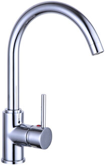 Schütte SCHÜTTE Eenknopsmengkraan met hoge ronde uitloop CASALLA chroomkleurig Zilver