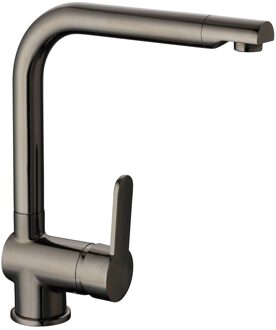 Schütte SCHÜTTE Eenknopsmengkraan met hoge uitloop RIO hoogglans grafietkleur Zwart