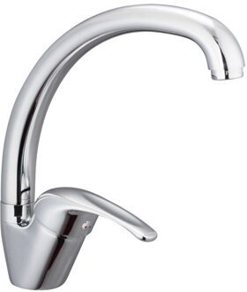 Schütte SCHÜTTE Eenknopsmengkraan met ronde uitloop DIZIANI chroomkleurig Zilver