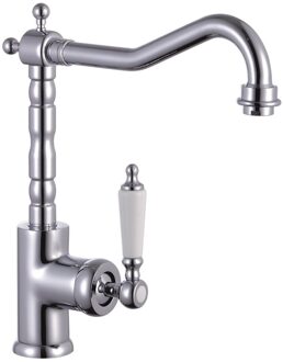 Schütte SCHÜTTE Eenknopsmengkraan OLD STYLE chroomkleurig Zilver