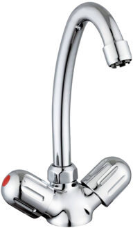 Schütte SCHÜTTE Tweeknopsmengkraan PERUZZI lage druk chroomkleurig Zilver