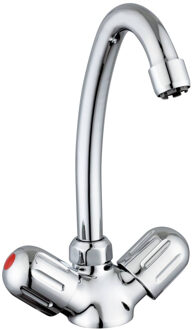 Schütte SCHÜTTE Tweeknopsmengkraan PERUZZI lage druk chroomkleurig Zilver
