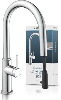 Schütte Schutte BLACKPOOL Keukenkraan | Chroom | Met uittrekbare uitloop - 79516