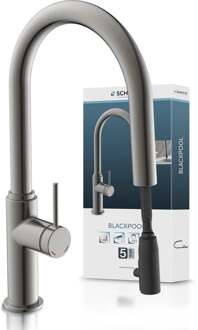Schütte Schutte BLACKPOOL Keukenkraan | Mat grafiet | Met uittrekbare uitloop - 79562