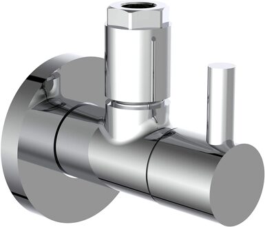 Schütte Schutte Design Hoekstopkraan van Messing | 1/2" x 3/8" of 10 mm | met Rozet | chroom - 98166110 - 98166110