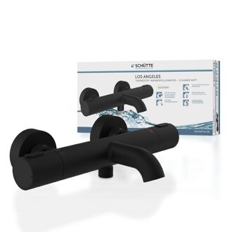 Schütte Schutte Los angeles thermostatische badkraan zwart mat