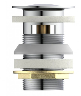 Schütte Schutte Press waste met overloop | Chroom | 1 1/4" | o.a. voor 79710 - 10618