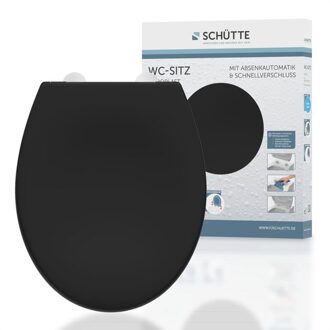 Schütte Toiletbril Schutte Lupos Softclose en Quick-Release Mat Zwart Schutte
