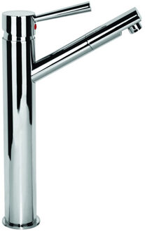 SCHÜTTE Wastafelmengkraan hoog CORNWALL 196 mm chroomkleurig Zilver