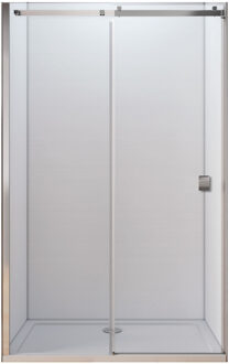 Schuifdeur Lacus Pantella Square Tweedelig Helder Glas Chroom Aluminium Profiel (alle maten)