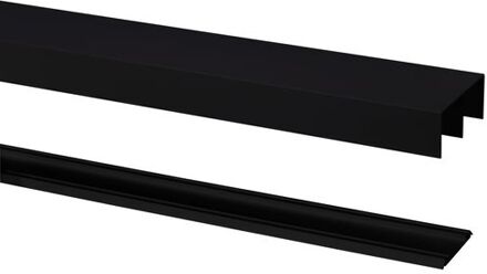 Schuifdeur Rail Aluminium Zwart Mat 360cm Voor Wielset R-40