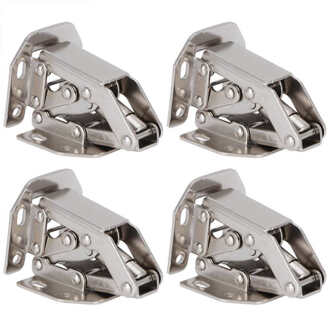 Schuifdeurslot Met Sliding 4Set Kabinet Scharnieren Brug Vormige Deur Scharnier Kit Voor Kast Kast Kledingkast