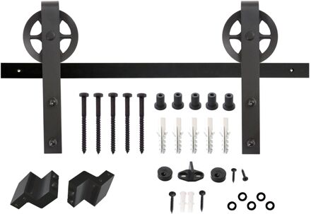 Schuifdeursysteem Wheel mat zwart