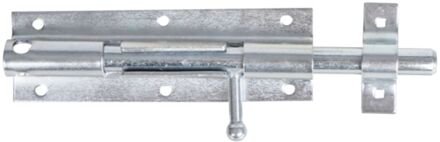 Schuifgrendel Met Bevestigd Tegenstuk - Blauw Verzinkt Staal - 175x55 Mm