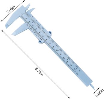 Schuifmaat 150Mm Plastic Sliding Gauge Remklauw Draagbare Meet Ruler Voor Houtbewerking Metaalbewerking blauw