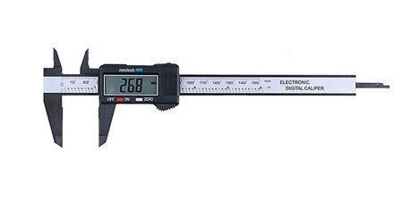 Schuifmaat Ruler Carbon Fiber Composites Lcd Digitale Schuifmaat 0-150 Mm Gauge Micrometer Meten Toolwith Inch Tot Mm Conversie