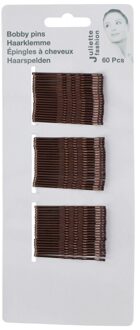 Schuifspeldjes/haarspelden - 60x stuks - koper - metaal - 5 cm - haarklemmen