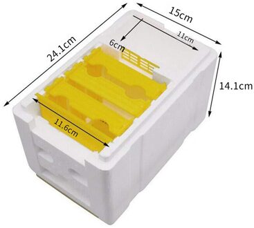 Schuim Bee Paring Doos Met Grid Warmkeeping Waterdicht Koningin Fokken Case 24.1X15X14.1Cm Bijenteelt Gereedschappen Voor bestuiving
