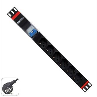 Schuko 19 "6 Way Multi-Socket Adapter Wp WPN-PDU-G02-06