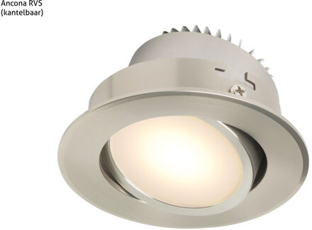 Schumann Inbouwspot Häsler Tordera Incl. Fase Aansnijding Dimbaar 8 cm 4 Watt Warm Wit RVS Set 3x