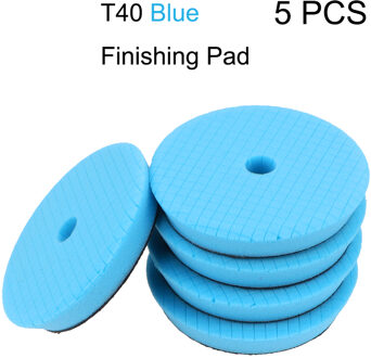 Schurende Disc 6 Inch Auto Polish Buffing Pad Auto Polijsten Kit Spons Foam Pads 5 Stuks/set Bevel Edge Blauw