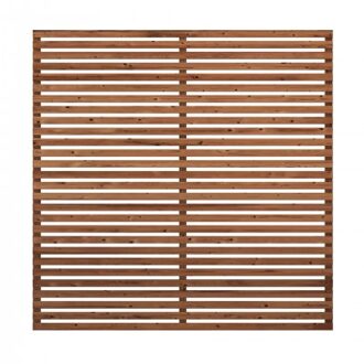 Schutting Thermowood - Tokyo louvre recht (180 x 180 cm) Bruin