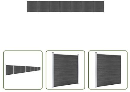 Schuttingpanelen - HKC - 1.218 x 186 cm - Zwart