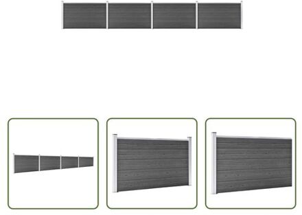 Schuttingpanelen - HKC - 699 x 105 cm - zwart