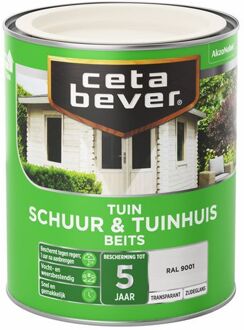 Schuur & Tuinhuis Beits - Dekkend - RAL9001 - 750 ml