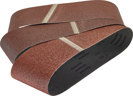 Schuurbandset Korrelgrootte 40, 80, 120 (l x b) 560 mm x 100 mm Wolfcraft 1933100 9 stuks