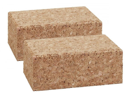 Schuurkurk - 2x - 100 x 60 x 40 mm - schuurpapier houder - blok - schuren