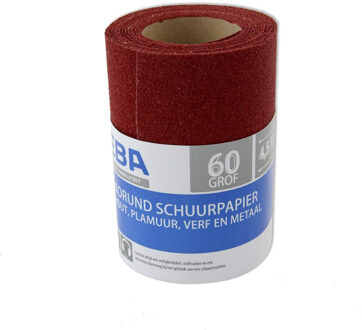 Schuurpapier rol - 1x - P60 - 110 mm x 4,5 m - nat en droog schuren