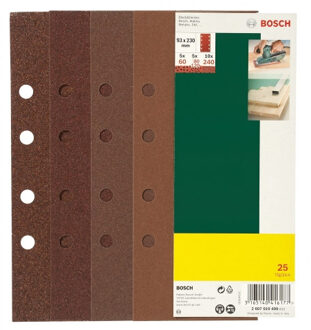Schuurpapierset 93x230 mm K60, K80, K120, K240 (25x)