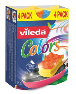 Schuursponzen Colors 4 stuks