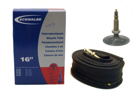 Schwalbe binnenband 16 inch (47/62-305) FV 40 mm Zwart