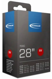 Schwalbe binnenband 27/28 x 1.10/1.75 (28/47-609/635) FV 40 mm Zwart