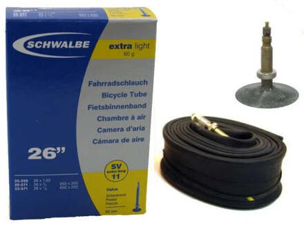 Schwalbe Binnenband Schwalbe SV11 Extra Light 26" - 60mm Ventiel