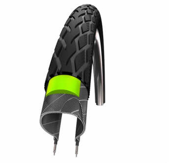 Schwalbe Buitenband Schwalbe Marathon GreenGuard 35-349 - Zwart met Reflectie