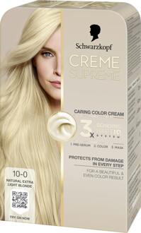 Schwarzkopf Haarverf Schwarzkopf Creme Supreme 10-0 Natural Extra Light Blonde 1 st
