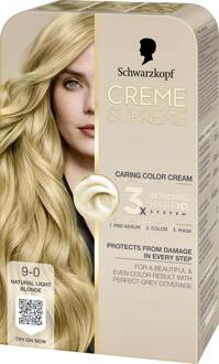 Schwarzkopf Haarverf Schwarzkopf Creme Supreme 9-0 Natural Light Blonde 1 st