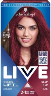 Schwarzkopf Haarverf Schwarzkopf LIVE L75 Deep Red 1 st