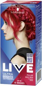 Schwarzkopf Haarverf Schwarzkopf Live Ultra Brights 92 Red 1 pcs