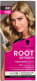 Schwarzkopf Haarverf Schwarzkopf Root Retouch Permanent Colour BR1 Medium Blonde 1 st
