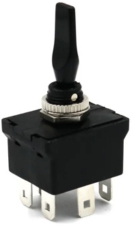 SCI R13-54B 6Pin Momentary MON-OFF-MOM Self-Return DPDT 12mm Car Toggle Switch DC12V 20A