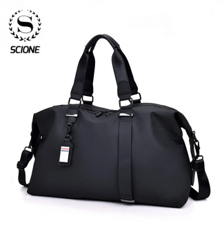 Scione Foldable Waterproof Travel Bag Men's Large Capacity Luggage Bag Folding Travel Tote Male Business Trip Shoulder Bags