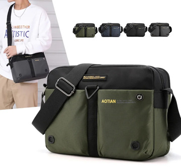 Scione Nylon Shoulder Bags Men Casual Travel Waterproof Single Shoulder Bag men Sling Cross Body Messenger Bags Male iPad