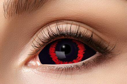Sclera Red Demon lenzen Rood - Zalm, Multikleur - Print