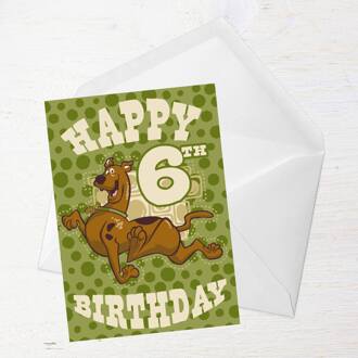 Scooby Doo 6th Birthday Greetings Card - Standard Card